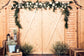 Valentine's Day Log Barn Door White Roses And Starry Night Decoration Backdrop M12-40