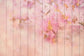 Light Pink Floral Scattered Scene Wooden Floor Backdrop M12-44
