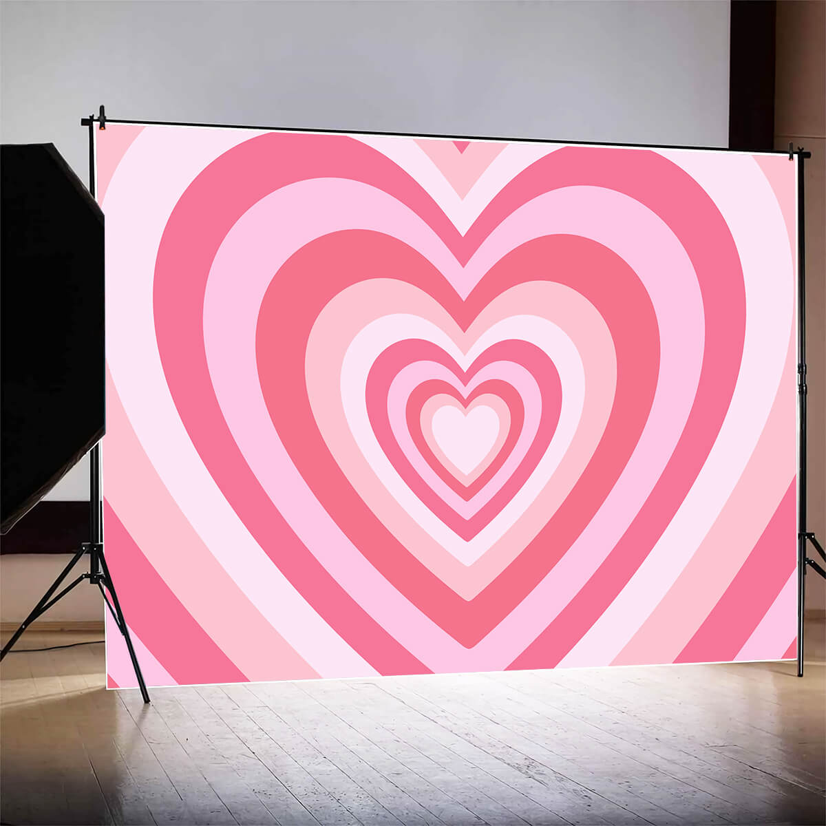 Valentine's Day Psychedelic Ombre Pink Multi Heart Backdrop M12-46 ...