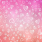 Valentine's Day Gradient Pink White Chalk Doodle Small Heart Backdrop M12-47