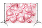 Valentine's Day Bright Pink Heart Balloon Pearl Sequins Heart Romantic Backdrop M12-50