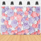 Spring Romantic Pink Purple White Paper Cutout Flower Backdrop M2-12