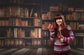 Blurred Bookshelf Back to School Backdrop M5-107