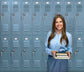 Blue Locker Backdrop Back to School Theme M5-113