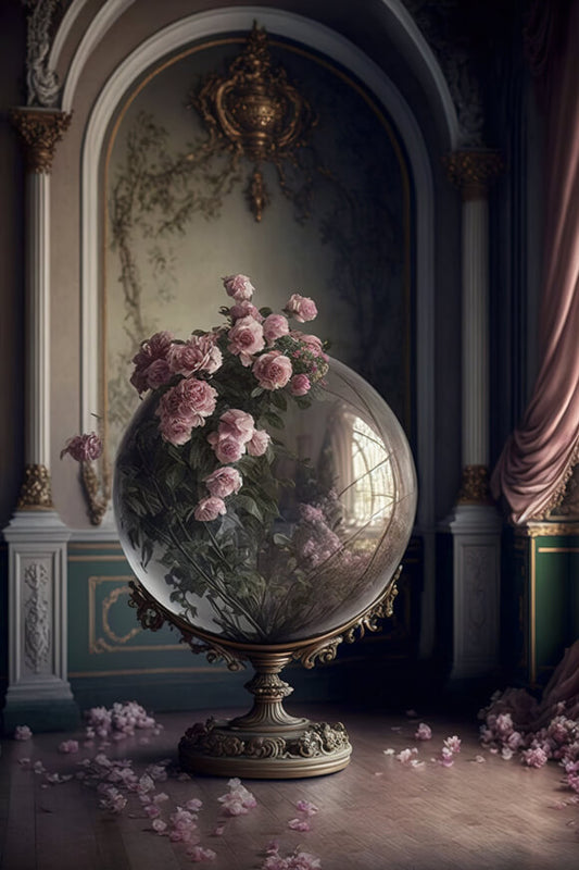 Crystal Ball Flower Classic Room Backdrop