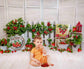 Summer Strawberry Cake Smash Wood Backdrop M5-139