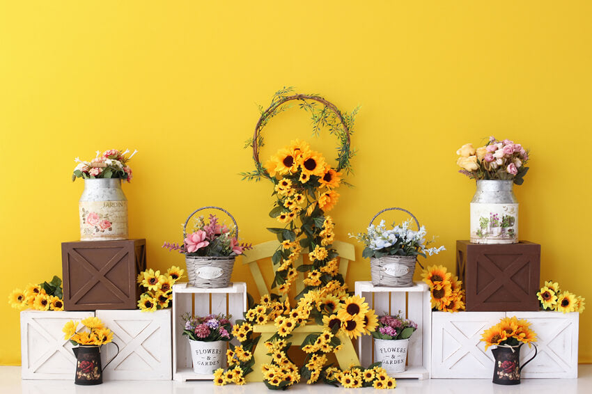 Sunflower Garden Backdrop for Baby Photography