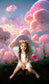 Fantasy Pink Mushroom House Castle Backdrop M5-151