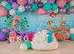 Ocean Mermaid Fish Birthday Decor Backdrop