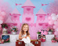 Pink Castle Flowers Backdrop for Photography Studio M5-26