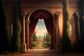 Arch Door Outside Scenery Room Backdrop