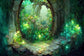 Magic Forest Door Fairy Tale Backdrop