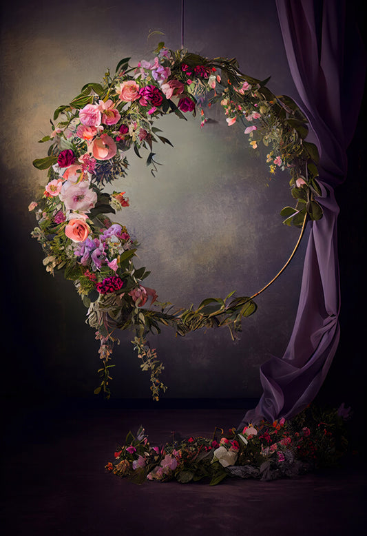 Hanging Garland Floral Abstract Backdrop