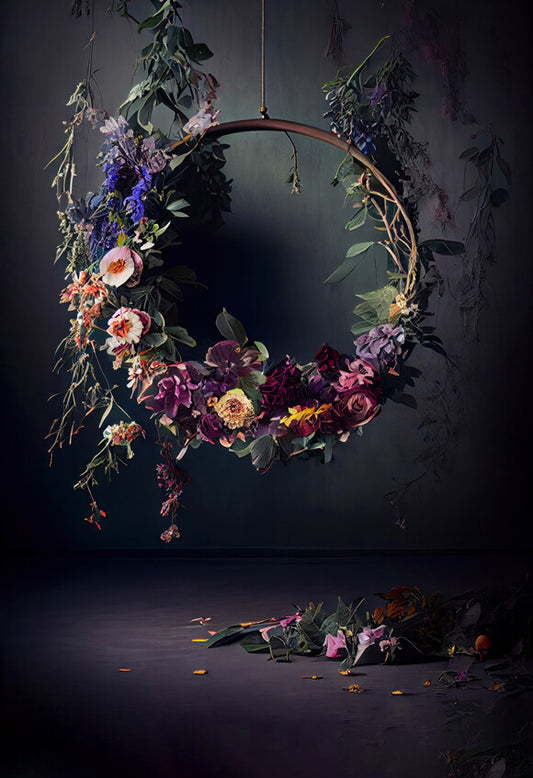 Abstract Floral Ring Portrait Photography Backdrop