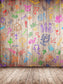 Back to School Crayon Doodle Wood Backdrop