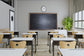 Modern Classroom Desk School Backdrop