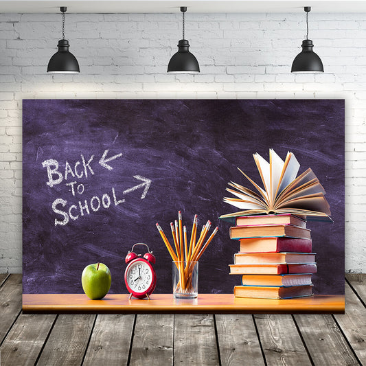 Back to School Books Chalkboard Backdrop M5-96