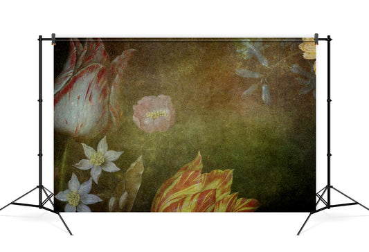 Vintage Abstract Flower Photography Backdrop M6-107