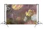 Medieval Oil Painting Style Floral Backdrop M6-108