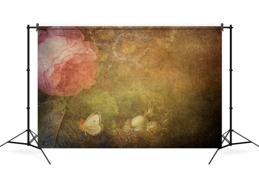 Retro Abstract Flower Photo Booth Backdrop M6-109
