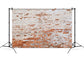 Retro White Red Brick Wall Backdrop M6-118