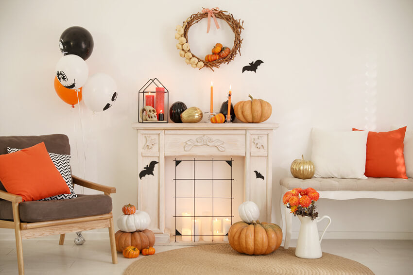 Halloween Pumpkin Indoor Decor Photo Backdrop M6-130 – Dbackdrop