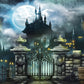Halloween Full Moon Night Horror Mansion Backdrop M6-131