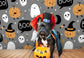 Halloween Cartoon Pumpkin Ghost Candy Backdrop M6-137