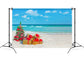 Sea Beach Christmas Tree Gift Boxes Backdrop M6-149