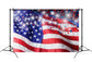 USA Flag Firework Independence Day Backdrop 