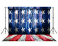 American Flag Patriotic Retro Wood Backdrop 