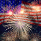 Firework American Flag 4th of July Backdrop M6-20