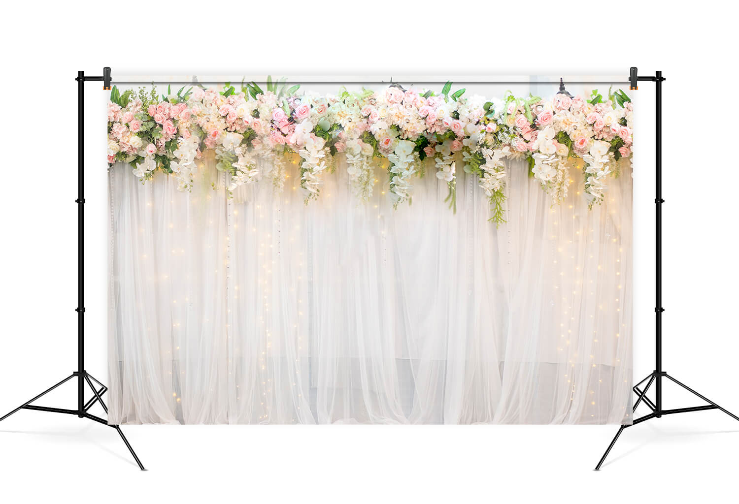 Pink White Roses Floral Wall Wedding Backdrop