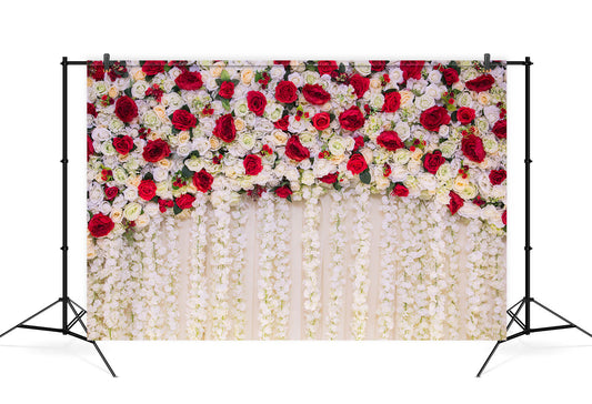 Rose Flowers Wall Backdrop for Wedding Decoration 