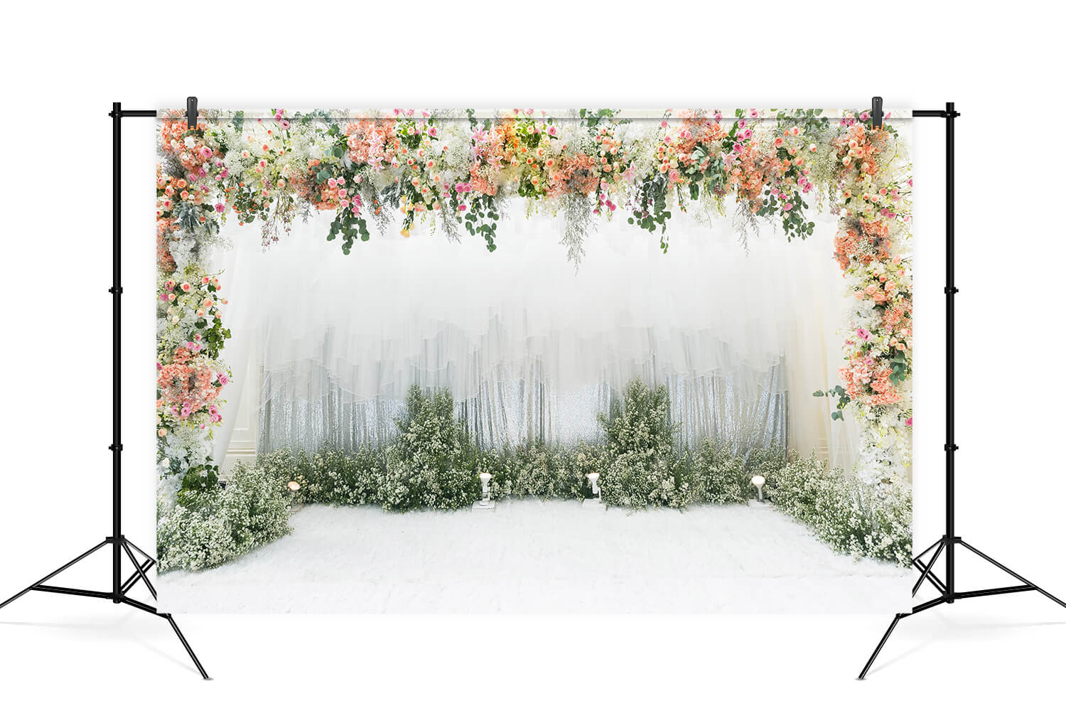 Floral Wedding Stage Backdrop Ceremony Decoration M6-28
