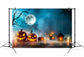 Spooky Night Full Moon Halloween Backdrop 