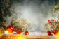 Christmas Balls Snowy Fir Bokeh Backdrop M6-44
