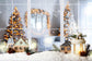 Christmas Lantern Window Decoration Backdrop