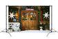 Christmas Lights Decorated Village House Backdrop M6-91