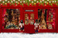 Christmas Shop Window Snow Nutcracker Backdrop