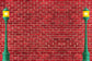 Christmas Red Brick Wall Lights Photo Backdrop M7-02