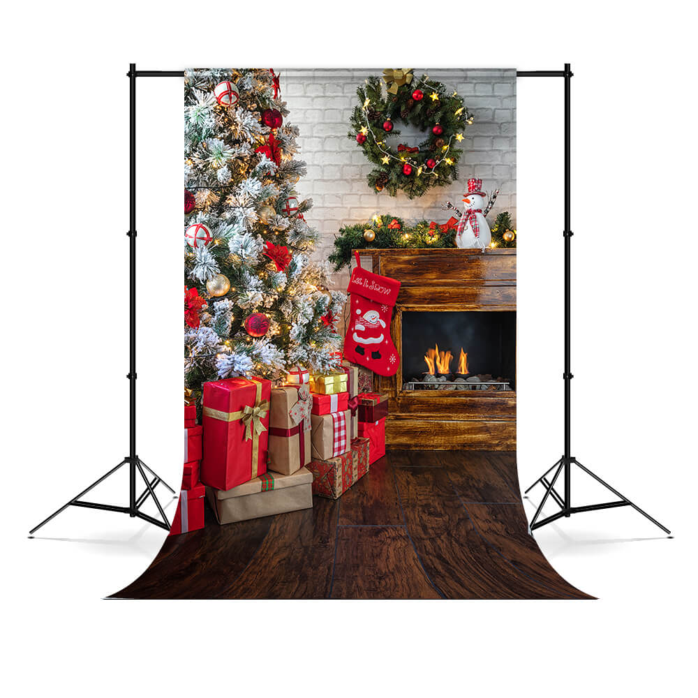 Christmas Tree Gift Boxes Photography Backdrop M7-03 – Dbackdrop