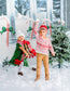 Candy Canes Christmas Winter Snow Backdrop M7-04