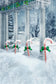 Candy Canes Christmas Winter Snow Backdrop M7-04