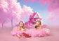 Fashion Doll Fantasy Pink House Backdrop M7-105