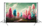 Colorful Dreamlike Candy Cotton Trees Backdrop M7-106