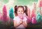 Colorful Dreamlike Candy Cotton Trees Backdrop M7-106