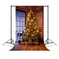 Christmas Tree Window Photography Backdrop M7-15