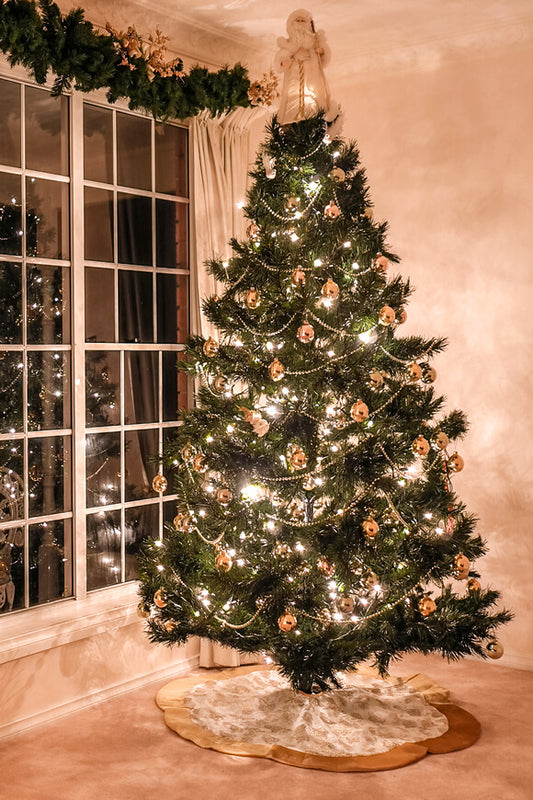 Christmas Evening Decor Lighting Tree Backdrop M7-17