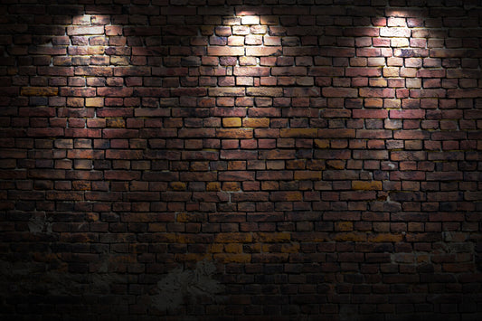 Old Brick Wall Spot Lights Photo Booth Backdrop M7-21